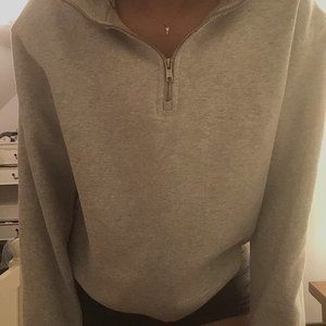 Quarter Zip Grey Sweatshirt